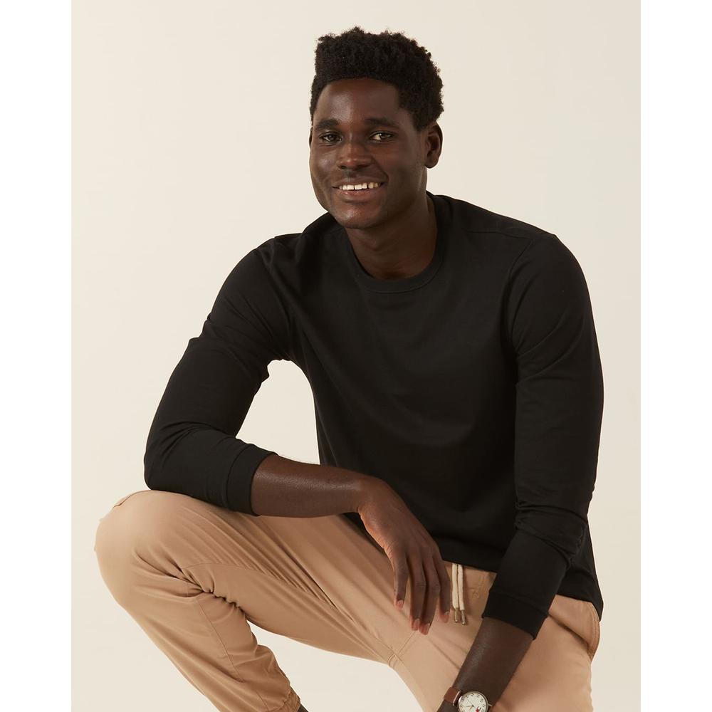 Camiseta Básica Masculina Punho Aplicado Em Algodão em Oferta na Shopee