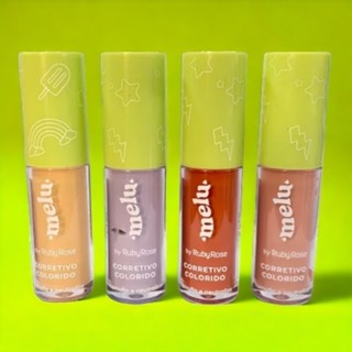 Corretivo Líquido Colorido Melu Para Cada Tipo De Mancha Cobertura Leve, Textura Matte Confortavel, Aplicador Uniforme, Alta Durabilidade e Cobertura Das  Manchas  -  by Ruby Rose