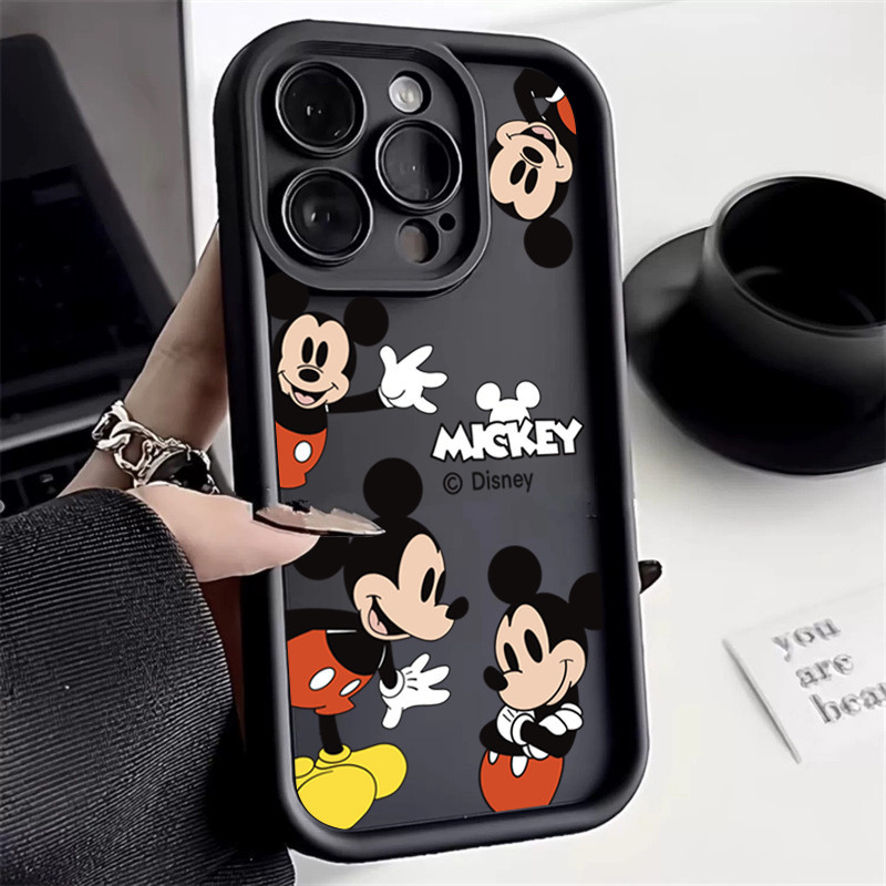 Capa Macia Para O Mouse Disney Mickey Samsung Galaxy A54 A34 A14 5G A15 A25 A55 A35 A33 A53 A32 A52 A52S A23 A13 Proteção Da Câmera