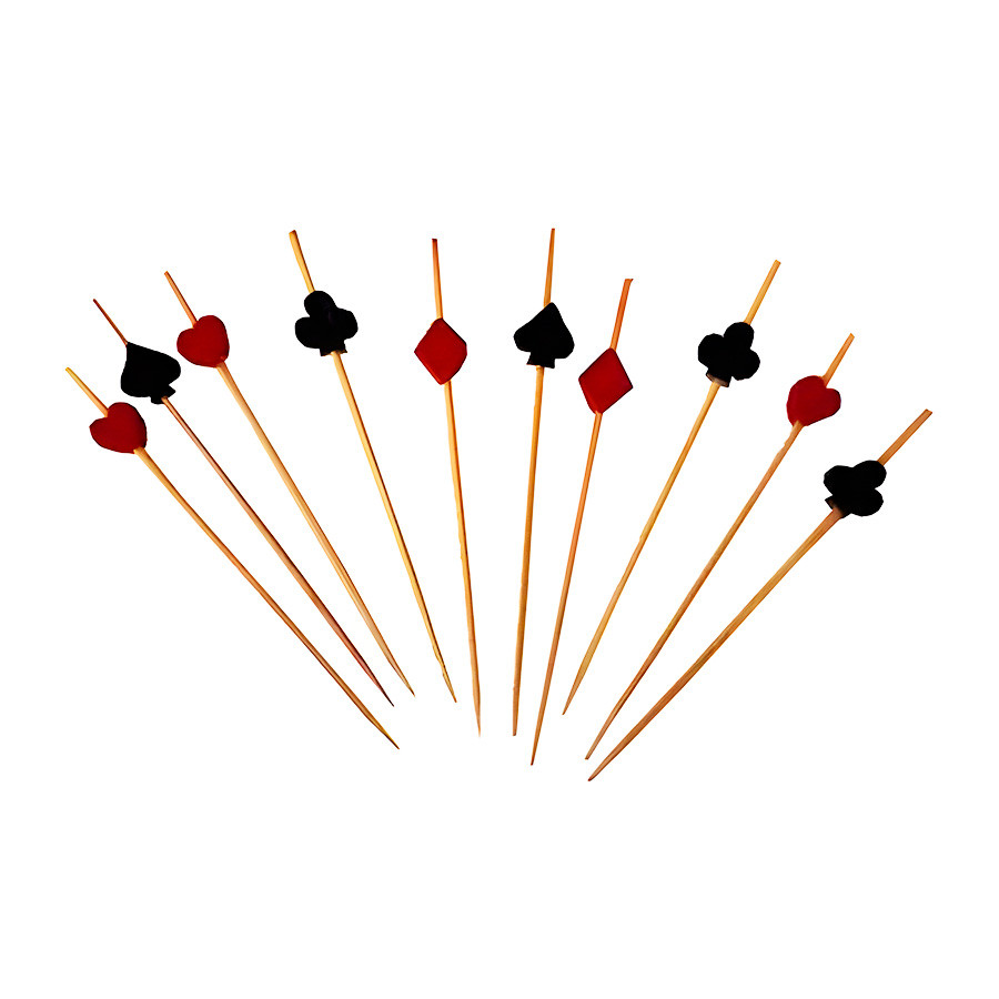 Palito em Bambu para Petiscos - Naipes - 20 unidades - Rizzo