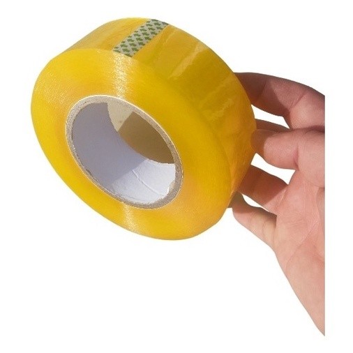 Kit 36 Fita Larga Transparente 500m Embalar Caixa Atacado