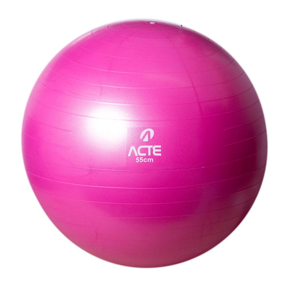 Bola Pilates 55 cm PVC Anti-Estouro T9-55RS Rosa Acte em Oferta na Shopee