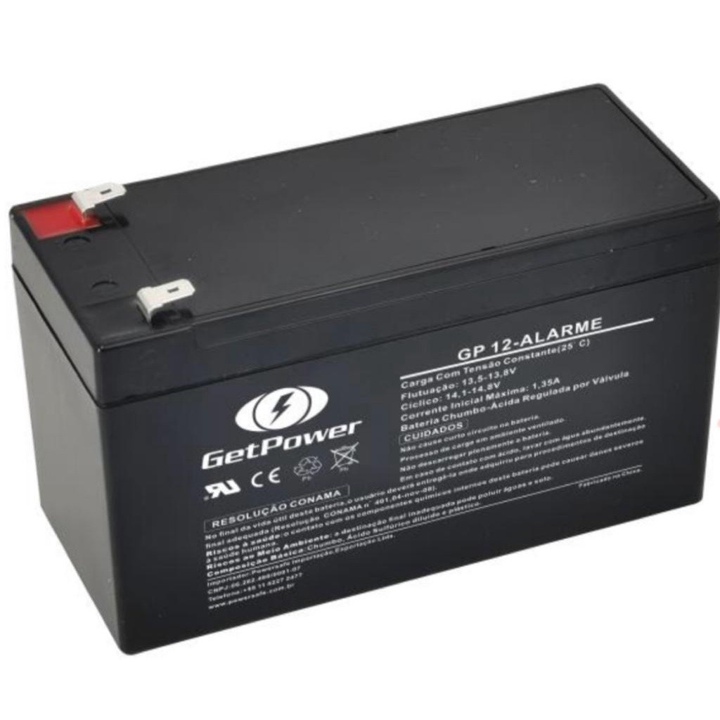Bateria Selada  12v 7ah para alarme cerca elétrica , Central de Alarme , Telefonia.