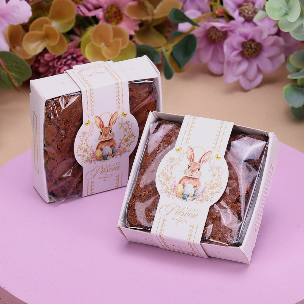 25 CAIXA EMBALAGEM PARA BROWNIE REQUINTE  4725 (PASCOA JANGO OUTLET) em Oferta na Shopee