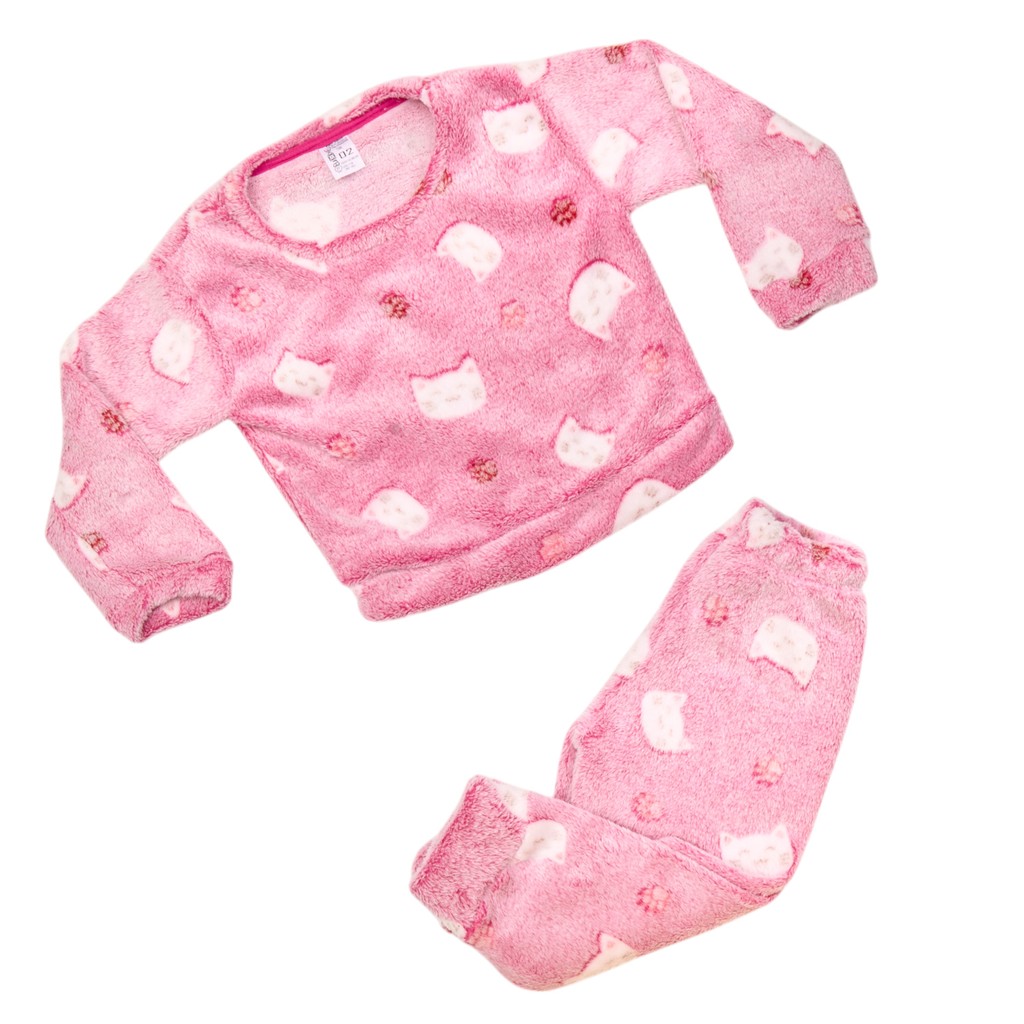 Pijama Menina Blusa Manga Longa com Calça Kids Fofinho Estampado Moda Inverno