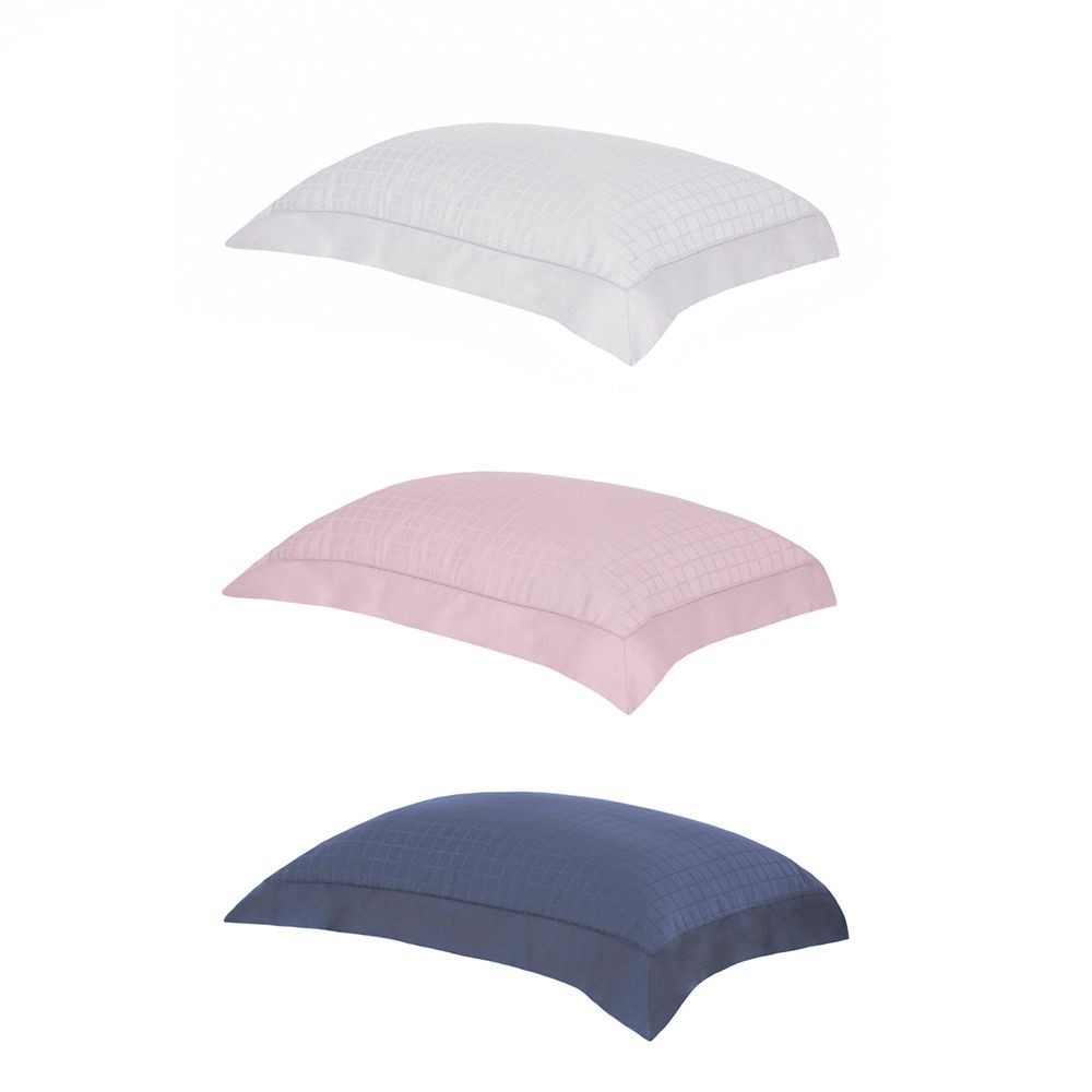 Fronha 50x70cm Cetim 300 Fios Buddemeyer Damask Square 100% Algodão Penteado - Home & Living