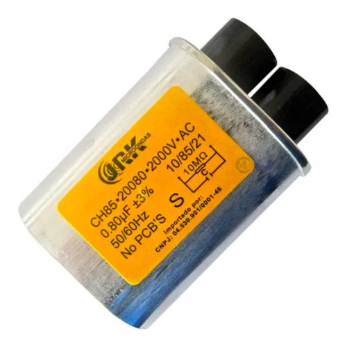 Capacitor Microondas Alta Qualidade 0,80uf 2000v Fusível 20a JRK Microondas