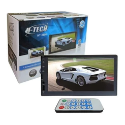 Central Multimídia MP5 H‑Tech HT3000 2DIN com Bluetooth USB SD AUX Para Carro