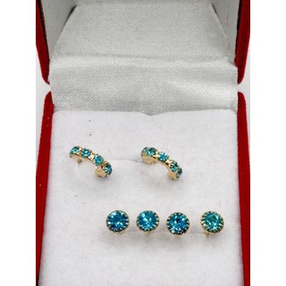 Senhoras Diamante Brincos Nobres Com 6 Peças Brincos De Diamante Meia Lua Brincos Moda Senhoras Brincos