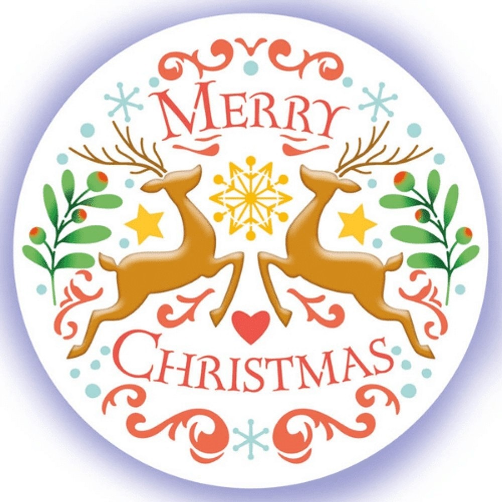 Stencil Pintura Natal Merry Christmas Stxxvn-006 25x25cm Litoarte