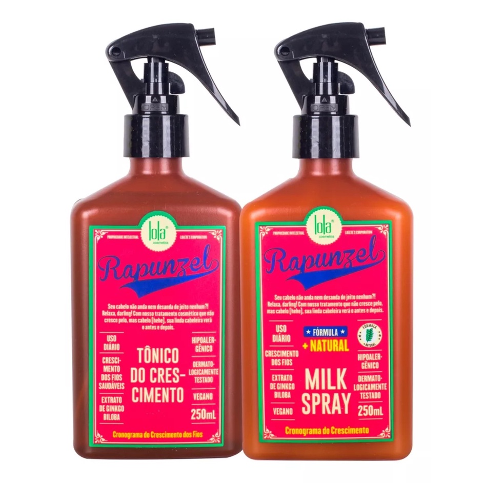 Kit Rapunzel Lola Tônico Do Crescimento & Spray Milk 250ml