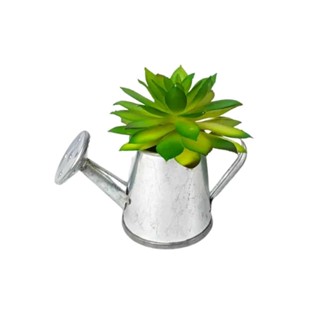 Mini Regador de Alumínio Prateado