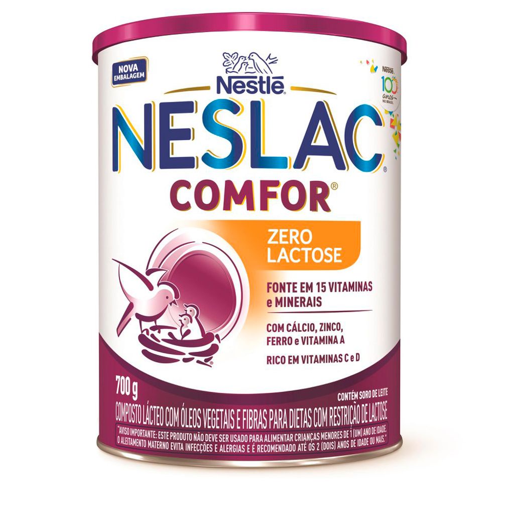 Neslac Comfor Composto Lácteo Zero Lactose 700g em Oferta na Shopee