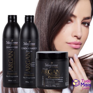 Kit Shampoo e Condicionador + Máscara Pós Progressiva Argan Premium em Oferta na Shopee
