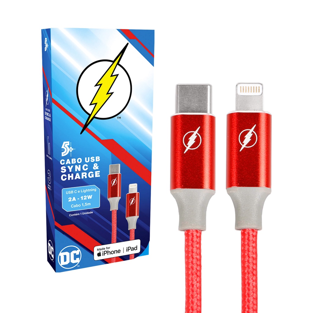 Cabo Carregador Rápido Turbo Usb-C para Lightning -The Flash