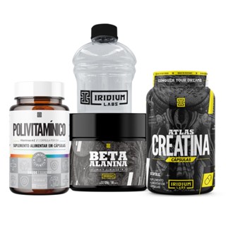 Kit Polivitamínico 60 Cáps + Atlas Creatina 60 caps + Beta Alanina + Acessório