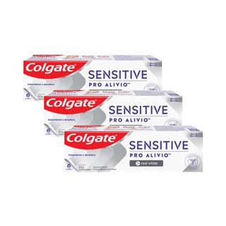 Kit C/ 3 Cremes Dentais Colgate Sensitive Pro-Alívio Real White 50g
