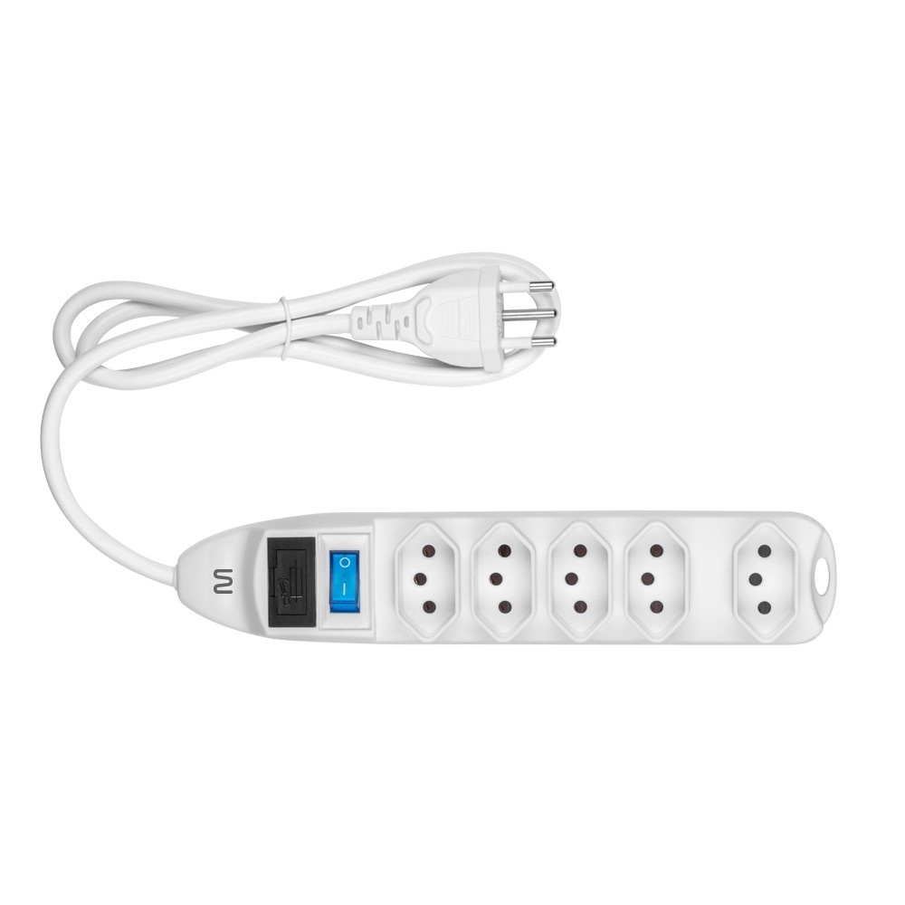 Filtro De Linha 5 Tomadas 1,2M Branco Multi - WI300 em Oferta na Shopee