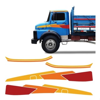 Adesivo Faixa Mercedes Mb 1113 1114 Lateral Teto Vermelho em Oferta na Shopee