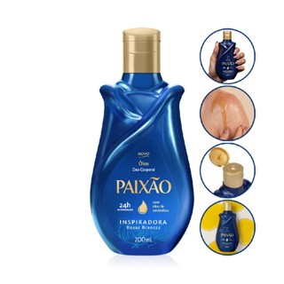 Oleo Corporal Inspiradora Rosas Brancas Amendoa Paixao 200Ml