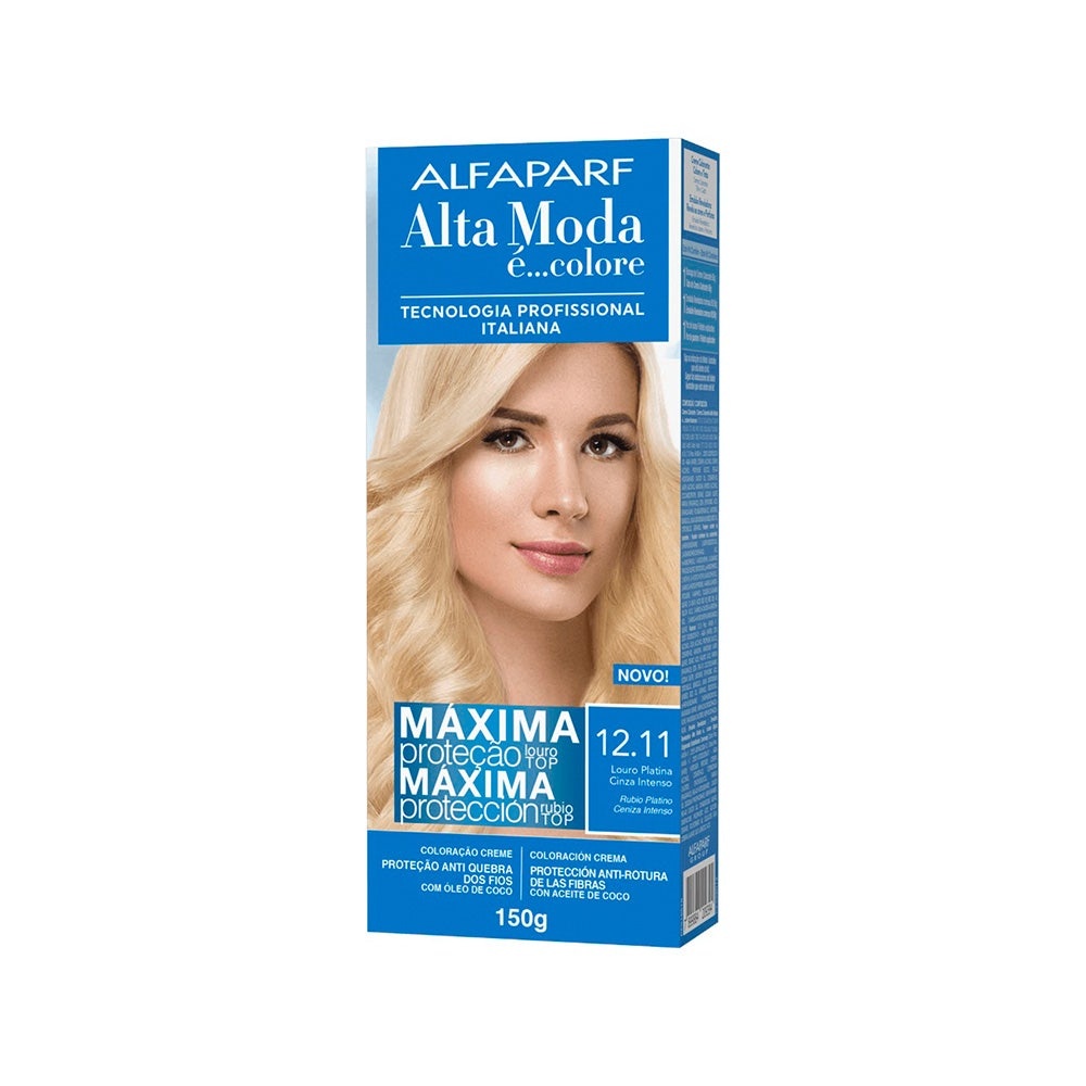 Tint Alta Moda Ind 12.11 Louro Plat Cinza 150gr Pf020937 em Oferta na Shopee