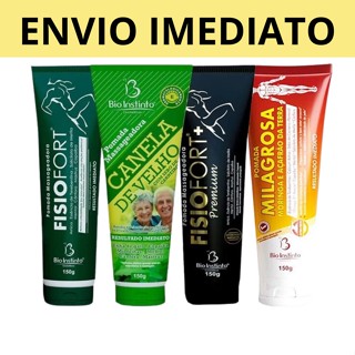 Pomadas Massageadoras Bio Instinto - Fisiofort Pomada Milagrosa Canela de Velho Alivio imediato gel tira dor ORIGINAL