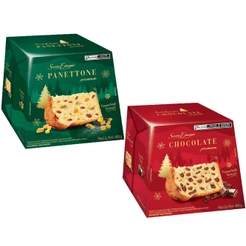 Kit 2 Panetones Premium Natal Gotas Chocolate, Frutas Cristalizadas 400g Santa Edwiges Escolha Sabor