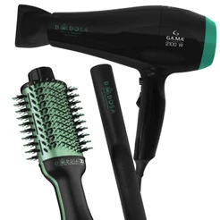 GA.MA ITALY Kit Prancha Secador e Escova de Cabelo Babosa 127V
