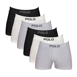 Kit C/6 Cuecas Boxer Polo 781 Algodão Masculina / Sortido