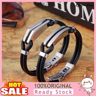 [LTO] Moda Mulheres Homens Gravação De Titânio Aço Silicone Bangle Couple Gift