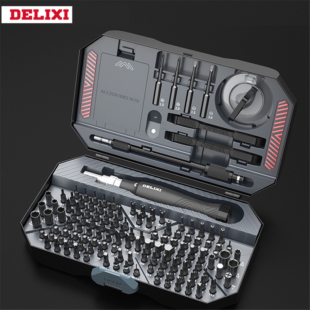 DELIXI 145 Em 1 Chave De Fenda Bits De Magnética De Precisão Para De Reparo De Celular
