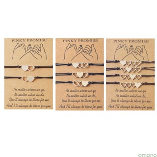 Amon 2 3 4 Pcs Pulseiras De Cera Melhor Amiga Amizade Irmã Oca Corresponde À Distância Pulseira Coração Para Menina Adolescente C