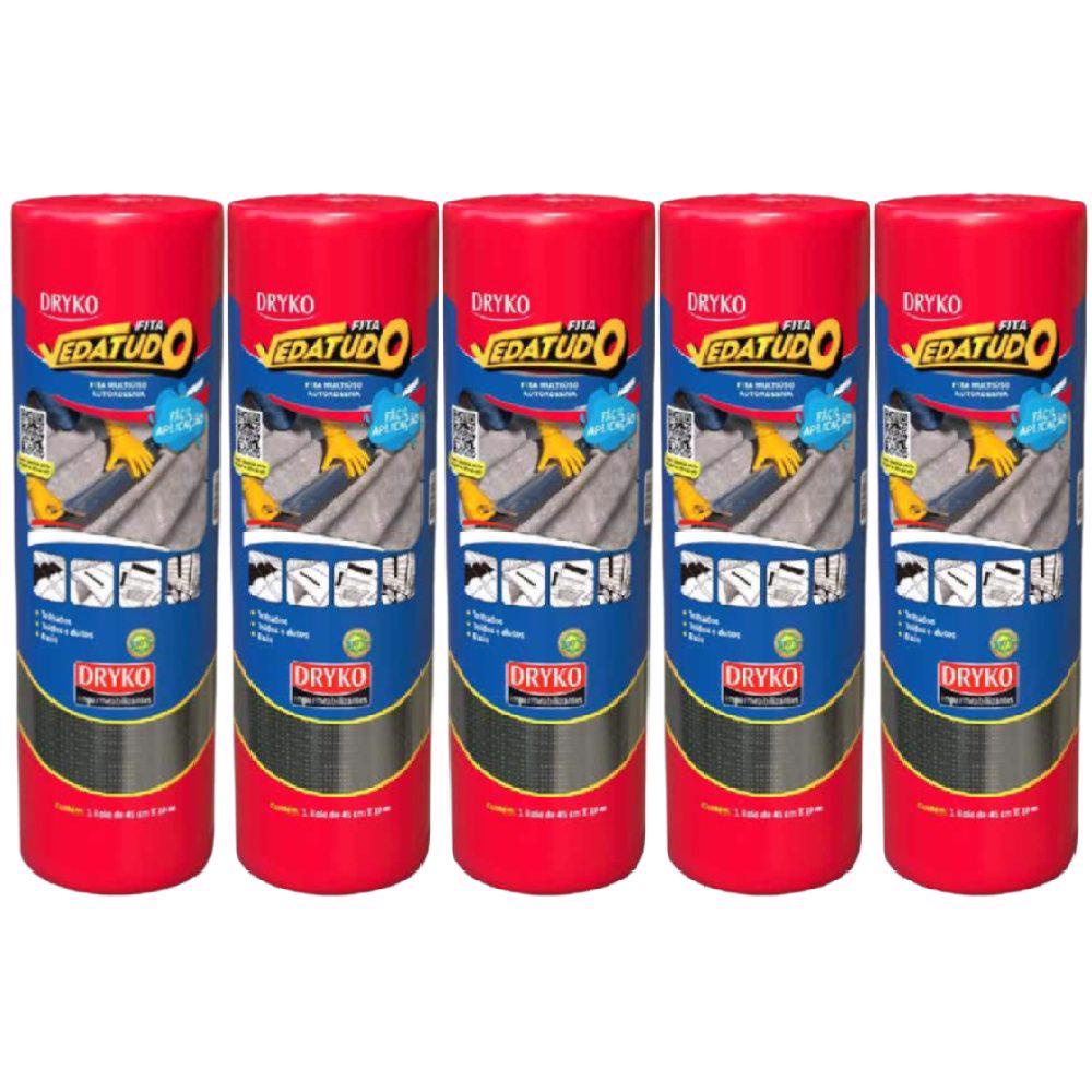 Fita Autoadesiva Asfáltica Vedatudo 45 cm x 10 m 5 Unidades DRYKO em Oferta na Shopee