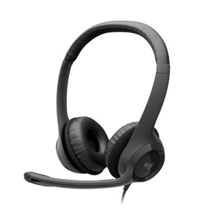 Headset Logitech H390 Com Fio USB Controle de Áudio e Redução de Ruídos Preto