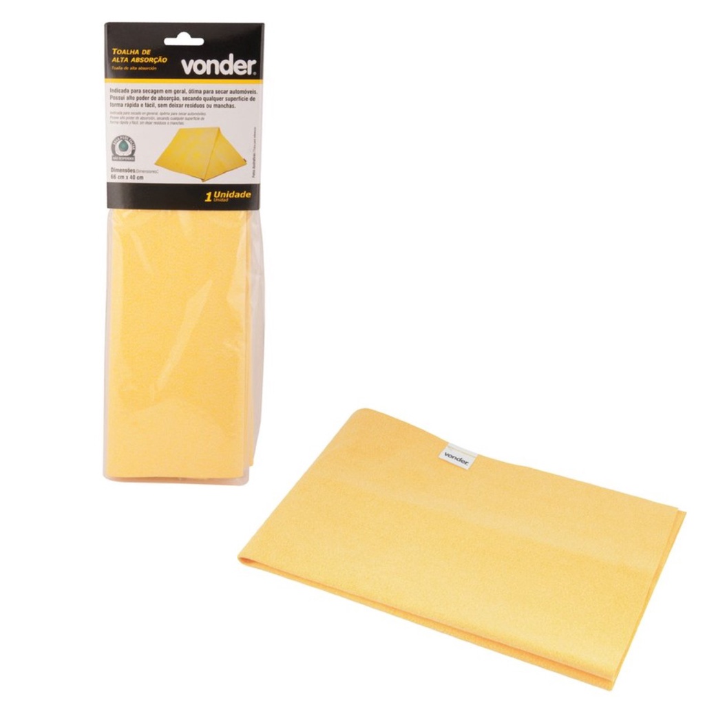 Toalha de Alta Absorção 66 x 40 cm Vonder - 63.64.066.040