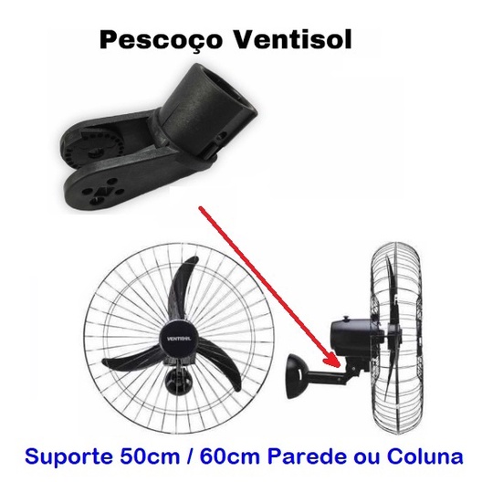 PESCOÇO - COTOVELO SUPORTE Ventisol  50cm / 60cm Parede ou Coluna