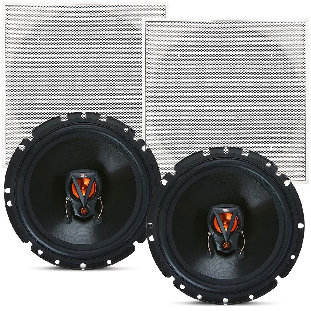 2 Arandela Quadrada Branca Falante Jbl 50w Som Ambiente Teto em Oferta na Shopee