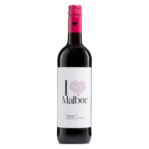 VINHO DEMI-SEC I HEART MALBEC TINTO 750ML em Oferta na Shopee