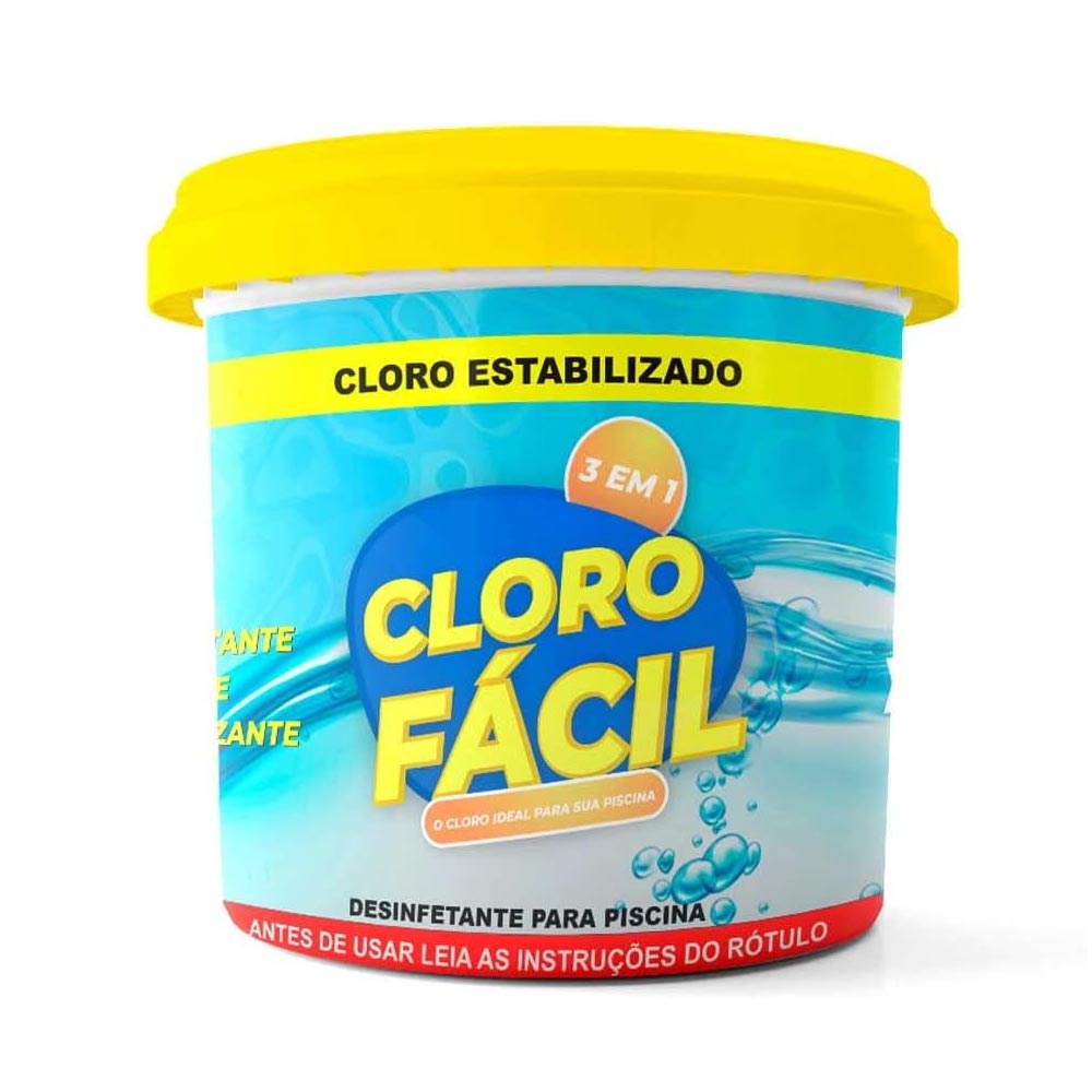 Cloro Fácil Granulado 3 em 1 para Piscinas 10kg Balde Ultraclor