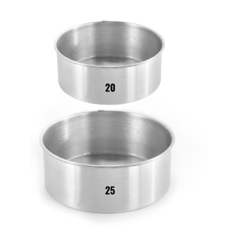 KIT 2 (DUAS) Forma Assadeira Bolo REDONDA ALTA 20 e 25 X 10 cm Aluminio em Oferta na Shopee