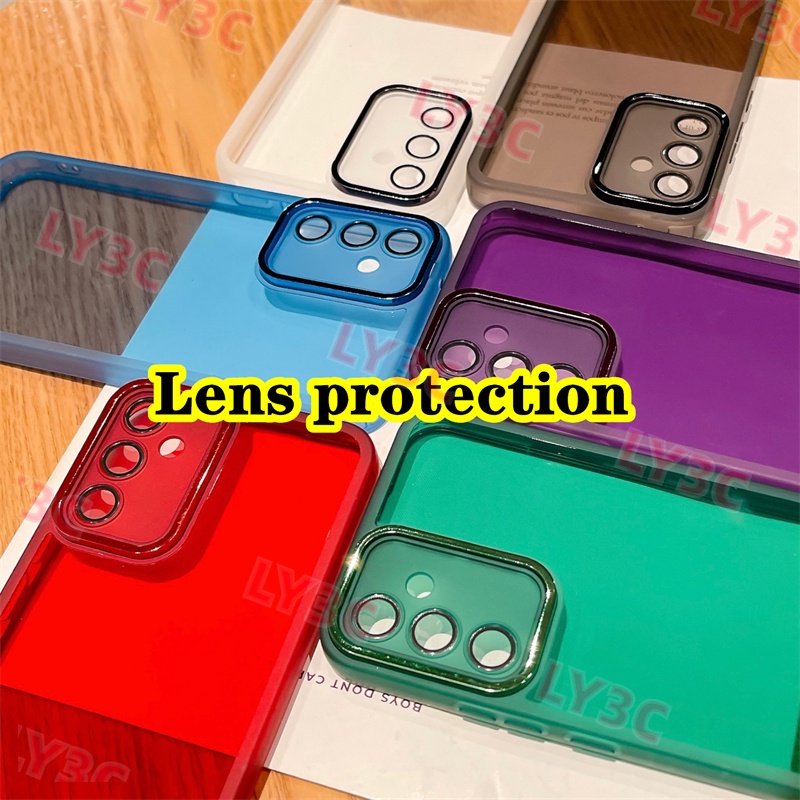 Capa Para Samsung Galaxy F13 M13 4G F23 A24 A03 CORE M33 M53 M14 F14 M54 F54 5G Com Proteção De Lente De Vidro De Telefone Da Moda