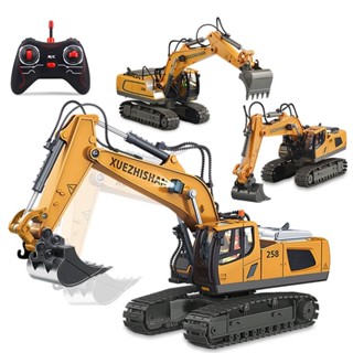 TOP Escavadeira De Esteira Fria De 6 Canais Controle Remoto De Brinquedo Recarregável Trator De Construção Com Luz
