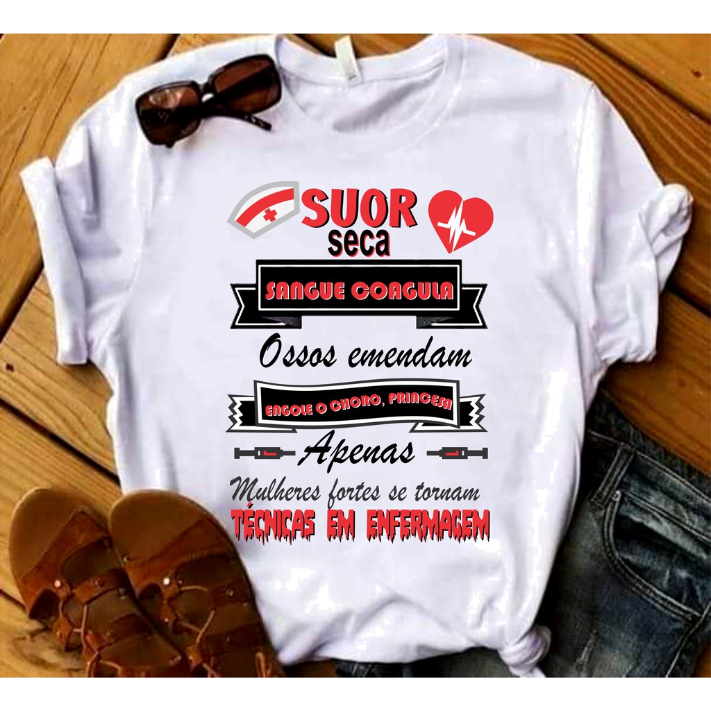 Camisa Tecnico de Enfermagem Enfermeira Enf Camiseta Blusa T-shirt 481 SH.