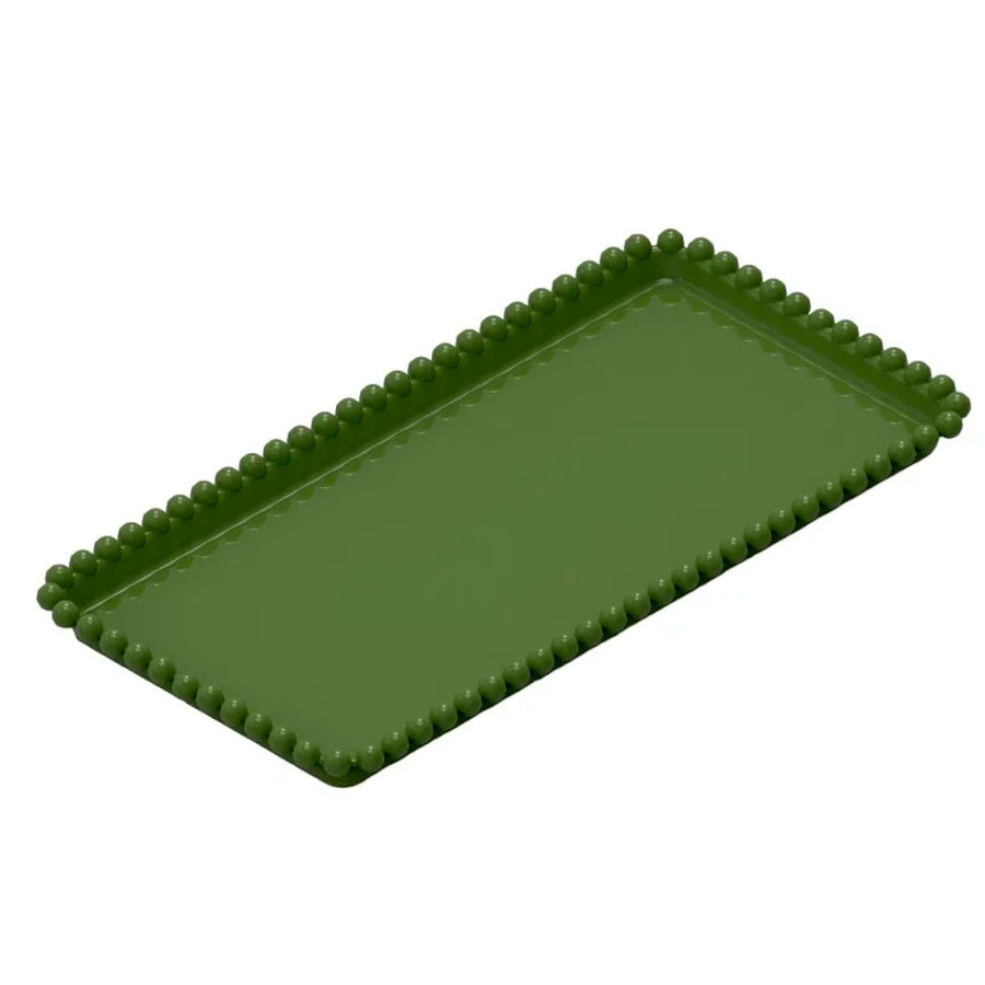 Bandeja Esfera Acrílica Durável Retangular - Verde Militar - 25x13cm - 1 unidade - Rizzo - Rizzo - Home & Living