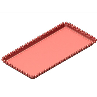 Bandeja Esfera Acrílica Durável Retangular - Rose Gold - 25x13cm - 1 unidade - Rizzo - Rizzo em Oferta na Shopee