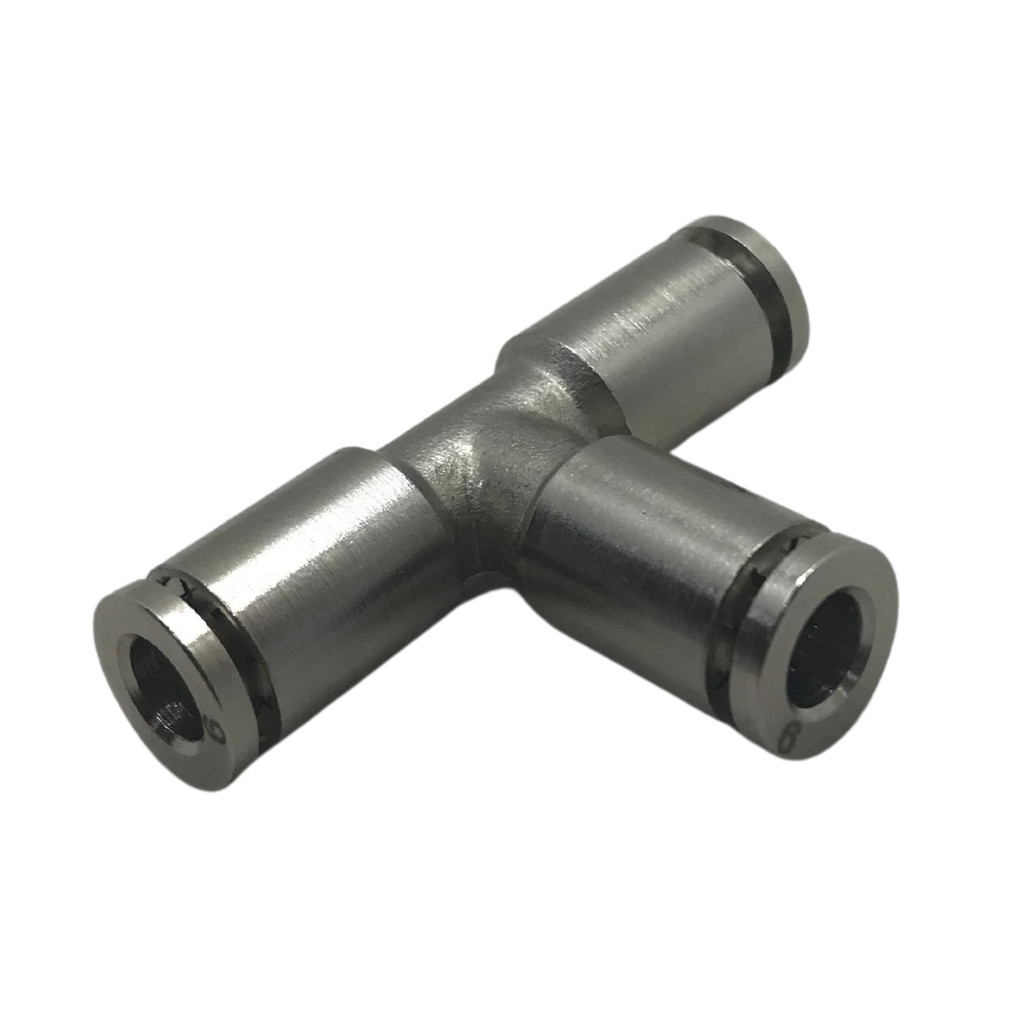 Conexão Pneumática União Em T Metal Engate Rápido Tubo 8mm