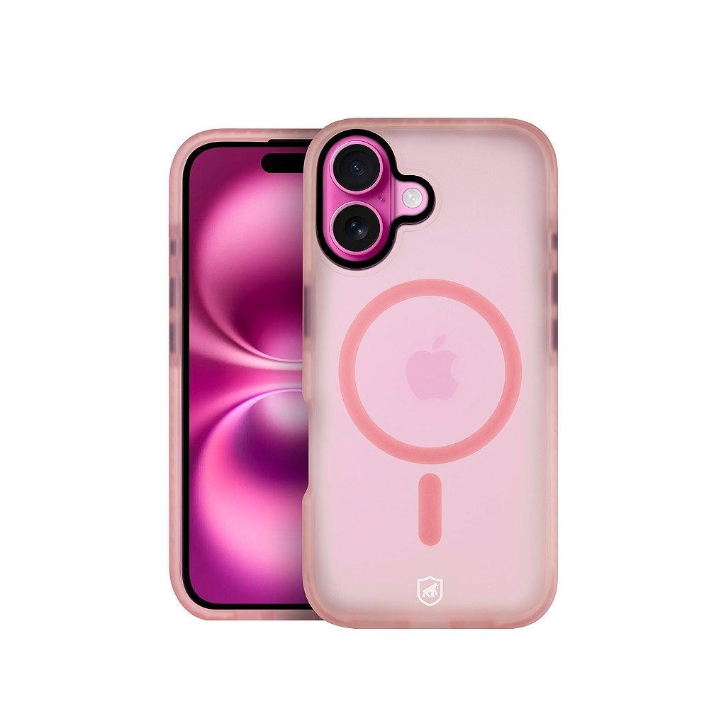 Capa Case Capinha MagSafe Pro Rosa para iPhone 16 - Carregamento Sem Fio Rápido - Gshield em Oferta na Shopee