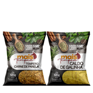 Kit 2 Tempero 1kg Caldo De Carne + 1kg Caldo De Galinha Em Pó Linha Premium em Oferta na Shopee