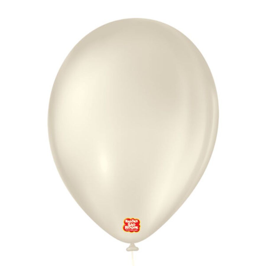Balão de Festa Látex Liso - Areia - 50 Unidades - Balões São Roque - Rizzo - Home & Living
