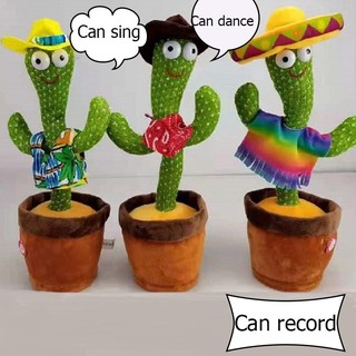 Brinquedo Cacto Dançante Falante Imita c/ Musicas Repete Falas Yihan